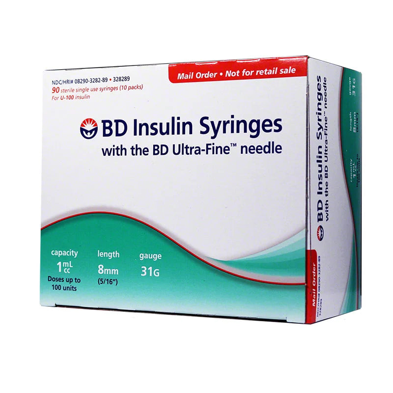 BD.BD328418. SYRINGE INSULIN 1CC 31G SHORT. ULTRAFINE